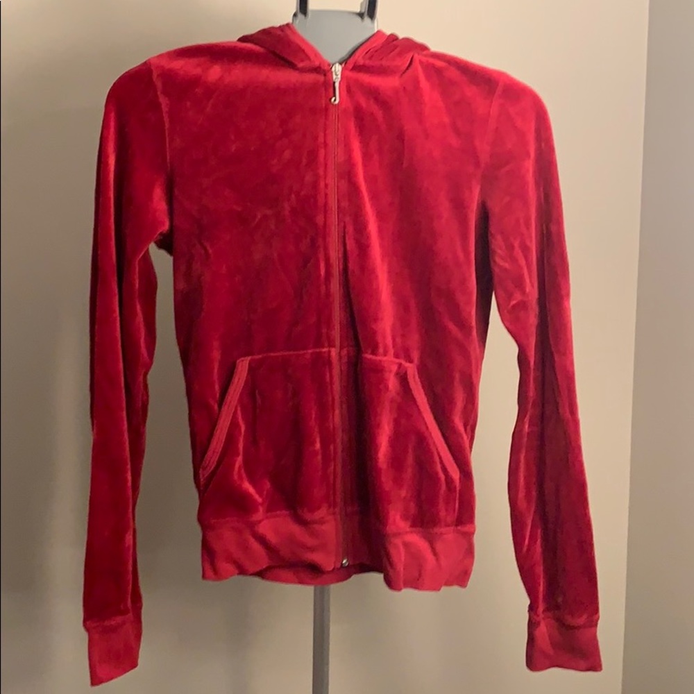 Dark red Juicy velour zip-up jacket